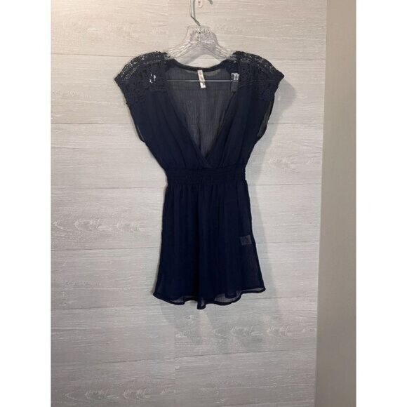 xhilaration Women's Bikini Cover Up Sheer‎ Mini Beach Dress - Picture 2 of 6